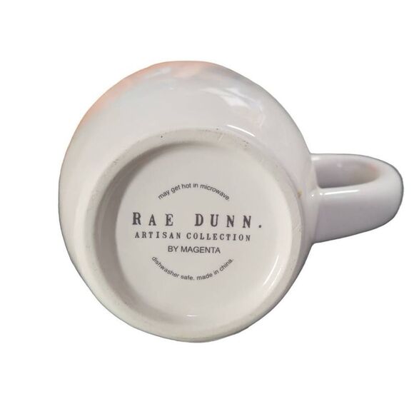 Rae Dunn Teal White Namaste Coffee Mug - Picture 2 of 3